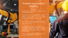 Innovative Portfolio Presentation Template Slide Design